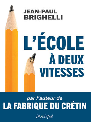 cover image of L'école à deux vitesses